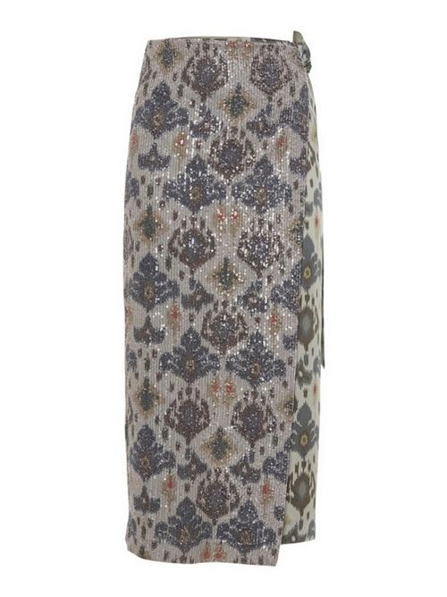 gonna donna con paillettes marrone Bazar deluxe | S1184-1500157